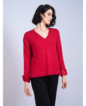 Scorzzo_ Jersey punto combinado satén - Imagen 1