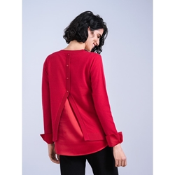 Scorzzo_ Jersey punto combinado satén - Imagen 2