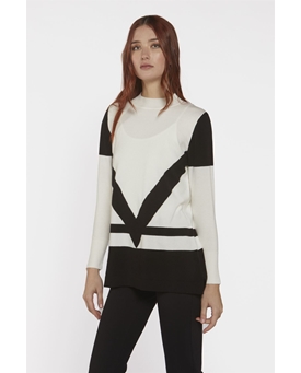 Scorzzo_ Jersey punto en blanco - Imagen 1