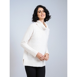 SCORZZO_ Jesey blanco roto cisne lentejuelas - Imagen 2