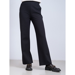 Scorzzo_ Pantalón recto negro/piedra - Imagen 1