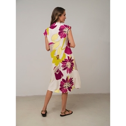 Scorzzo_ Vestido estampado detalle fuelle - Imagen 2