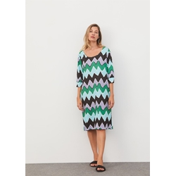Scorzzo_ Vestido estampado tonos verdes - Imagen 2