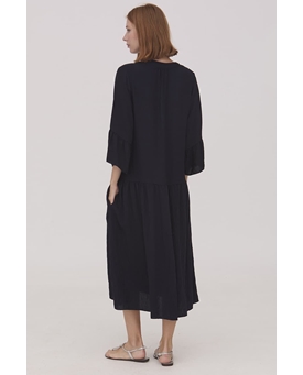 Scorzzo_ Vestido midi marino - Imagen 2