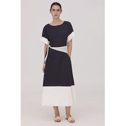 Scorzzo_ Vestido midi marino - Imagen 2
