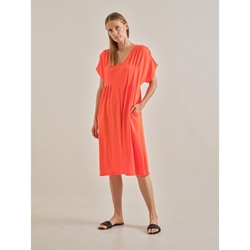 Scorzzo_ Vestido pinzas en naranja - Imagen 1