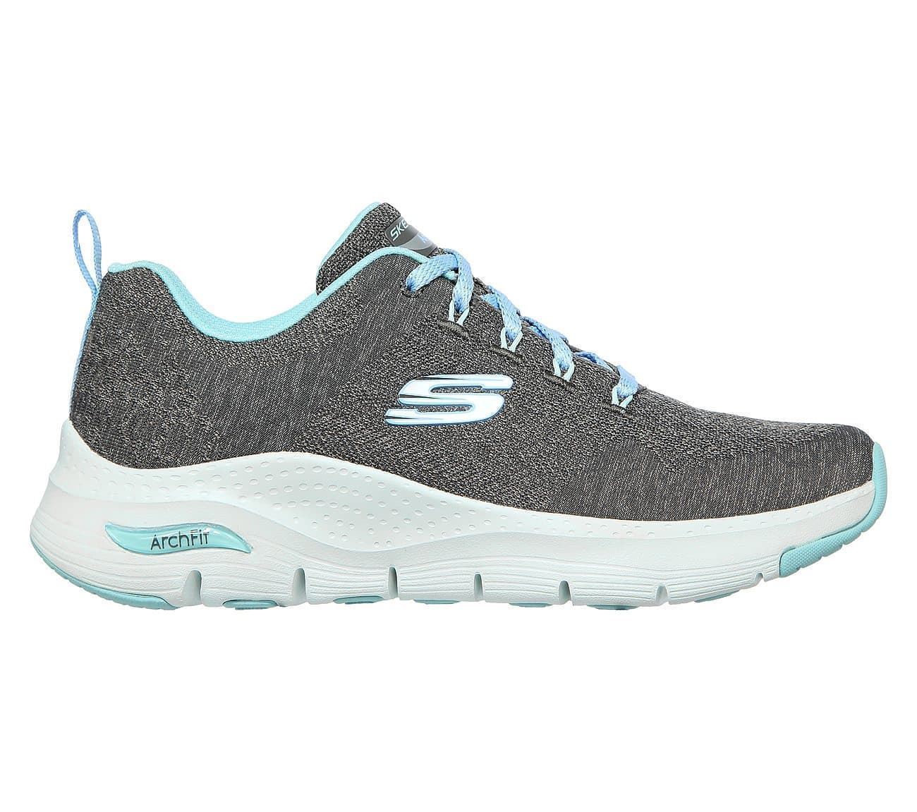 Skechers_ Deportivo arch fit- comfy wave gris - Imagen 1