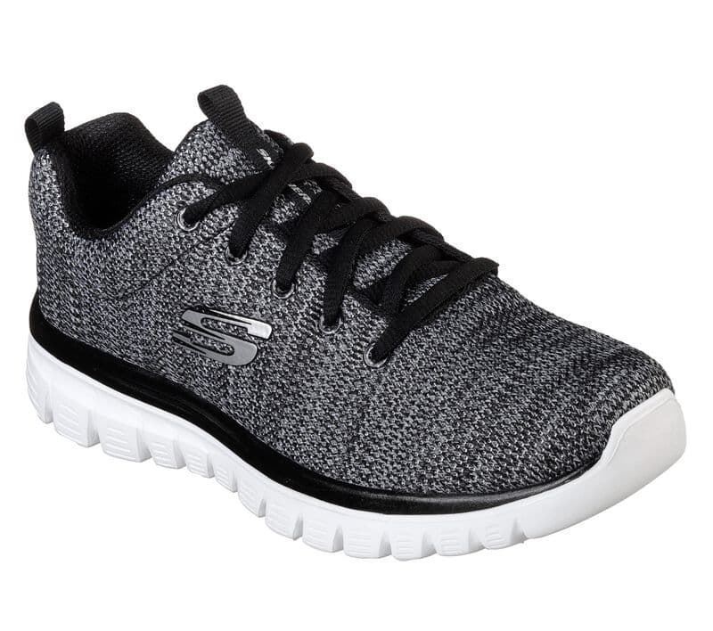 Skechers_ Deportivo cordones gris Graceful - Imagen 2