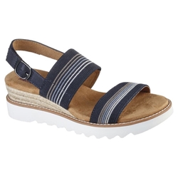 Skechers_ Sandalia de cuña tiras marino - Imagen 2