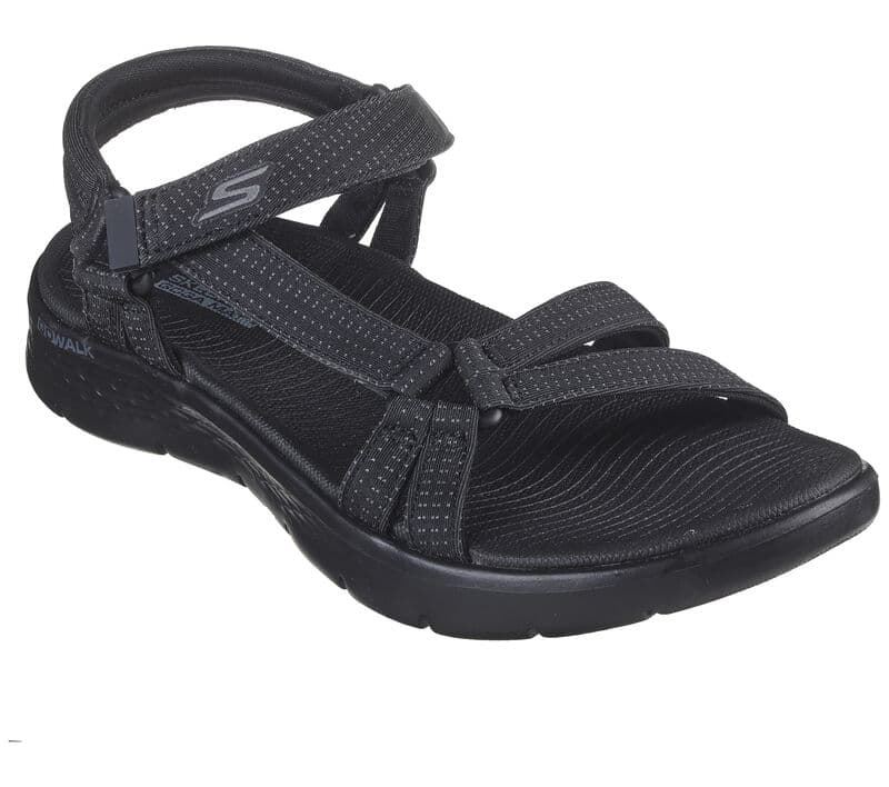 Skechers_ Sandalia go walk flex negra - Imagen 3