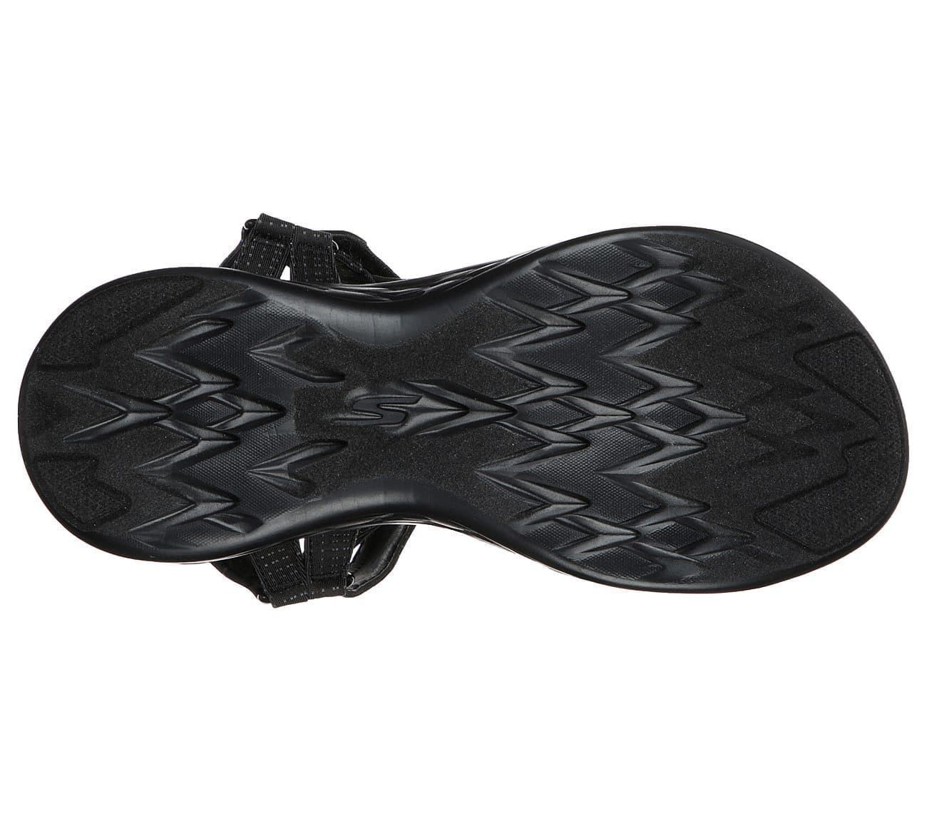 Personalmente Pies suaves aliviar Skechers_ Sandalia negra on the go - SANDALIA