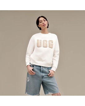 UGG_ Sudadera madeline fuzzy logo blanco - Imagen 1