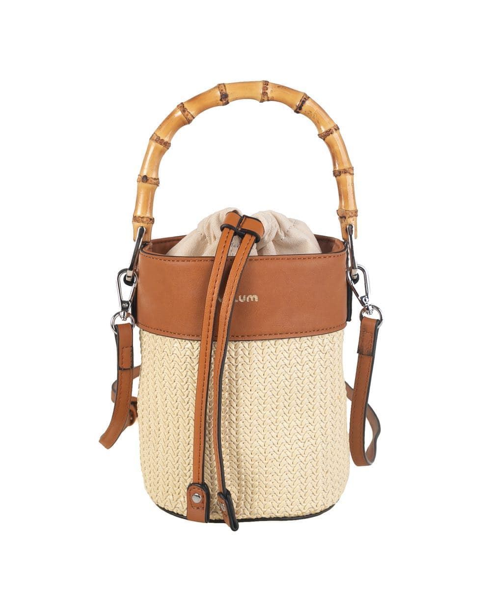 Volum Bags_ Bolso cocktail rusty cubo en beige - Imagen 1