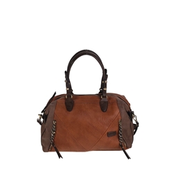 Volum Bags_ Bolso tipo bowlinge en color cuero - Imagen 1