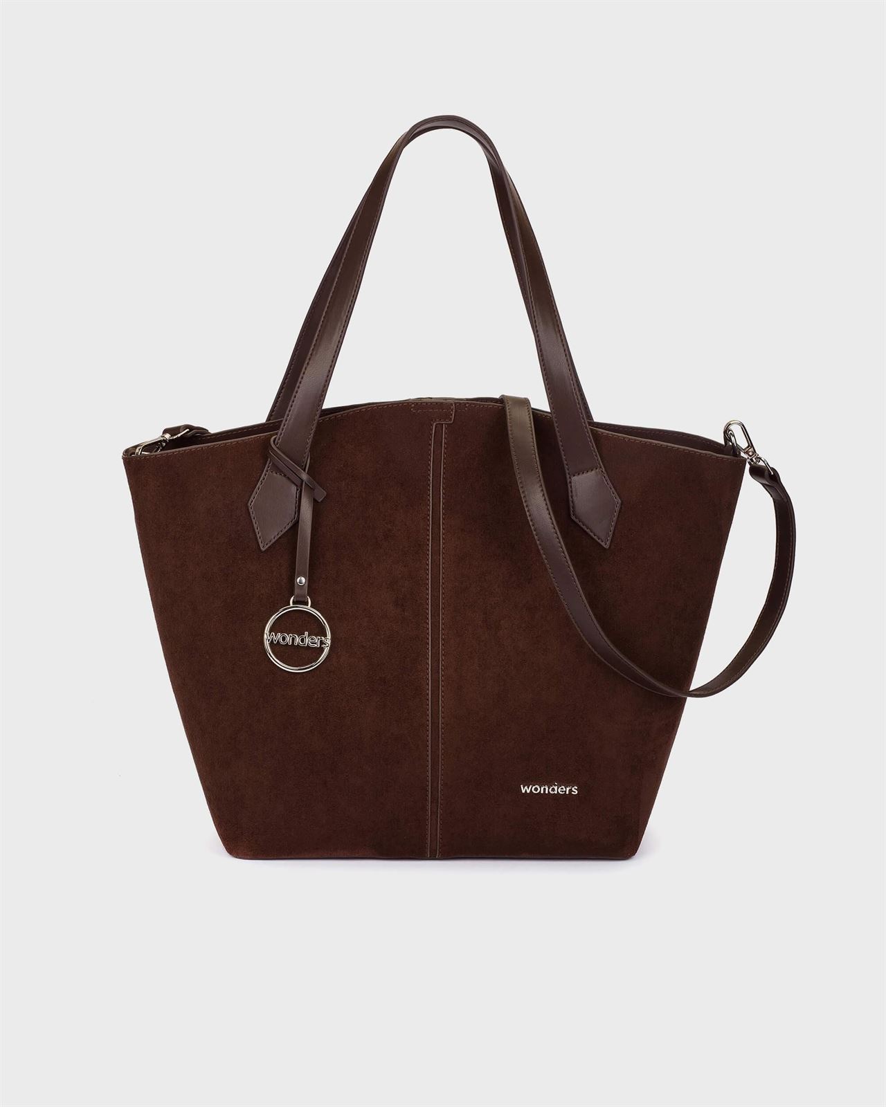 Wonders_ Bolso dune shopper serraje marrón - Imagen 1