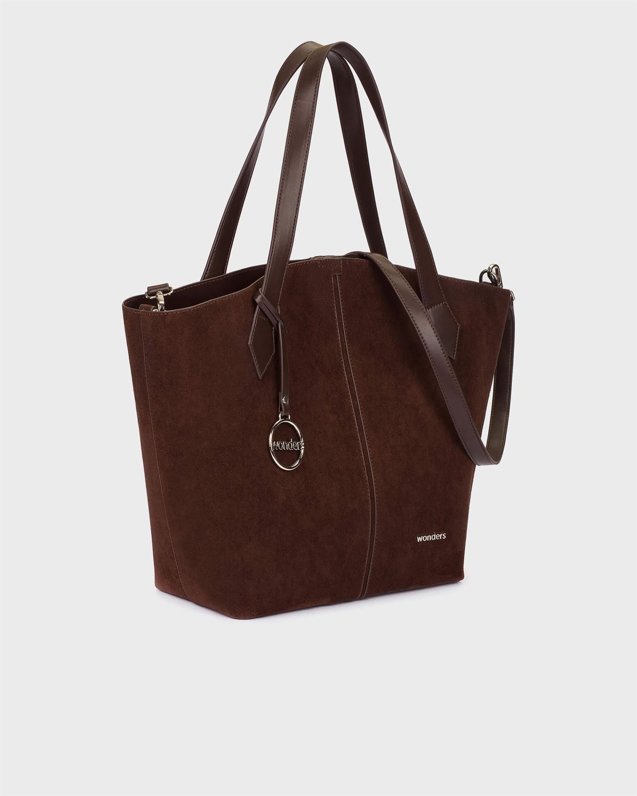 Wonders_ Bolso dune shopper serraje marrón - Imagen 2