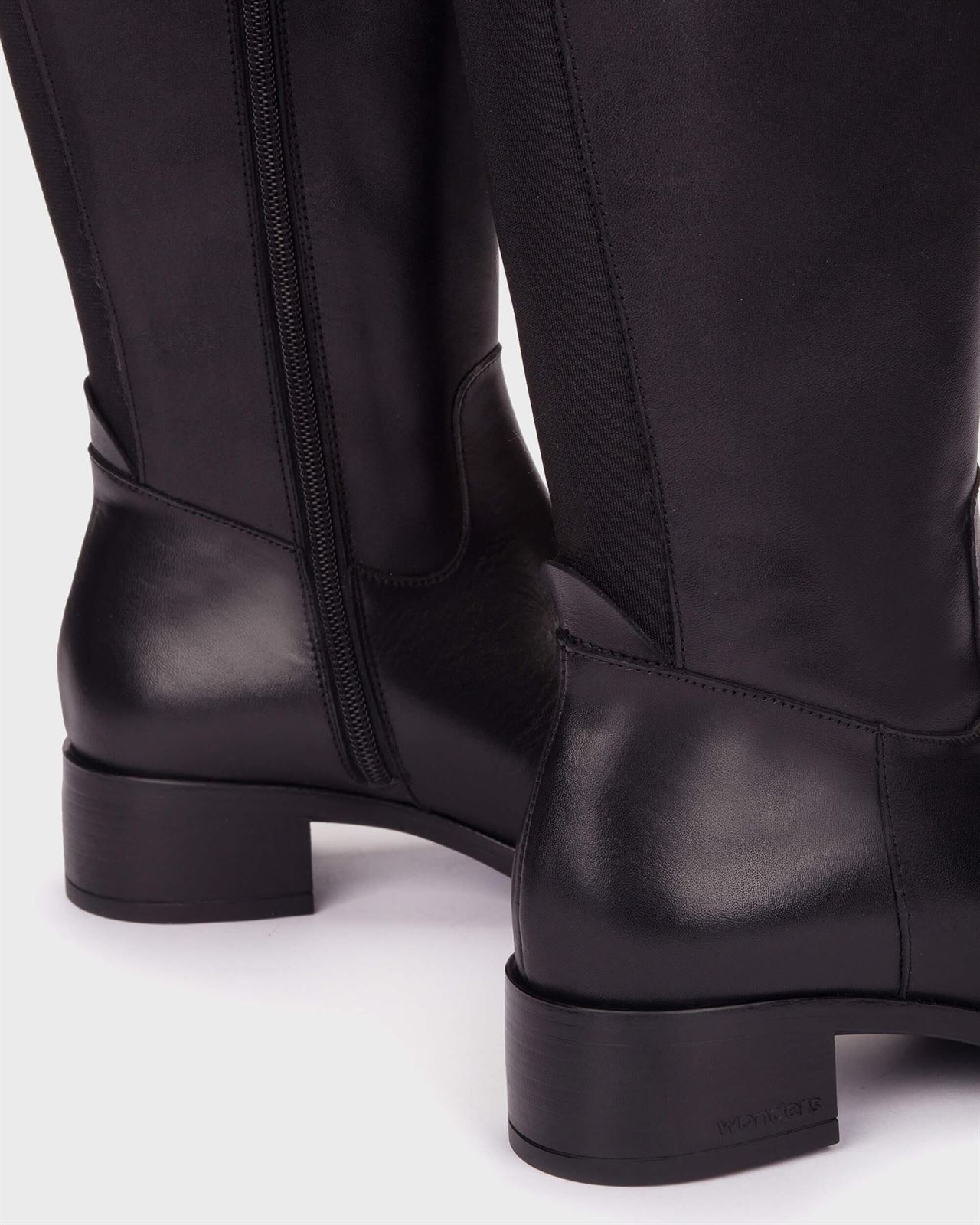 Wonders_ Botas bonjour piel negra - Imagen 3