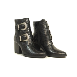 Wonders_ Botines cowboy negro hebillas - Imagen 2