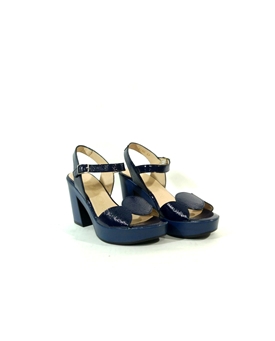 Wonders_ Sandalia plataforma tacón azul - Imagen 2