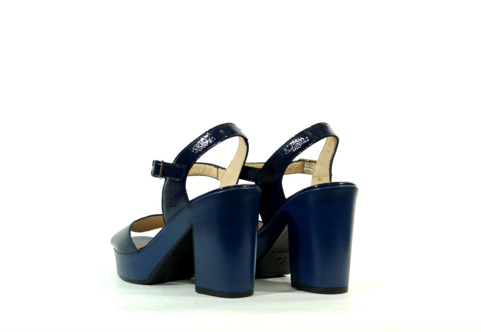 Sandalia Plataforma Sandalia TacÃ³n Azul Marino Wonders