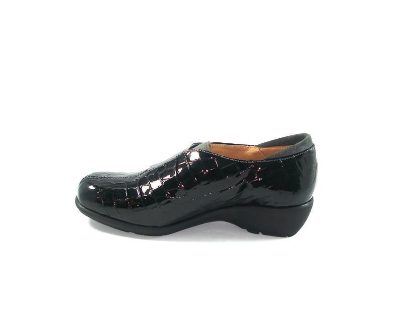 Zapato cuña negro en charol, Comfort Class - Imagen 3