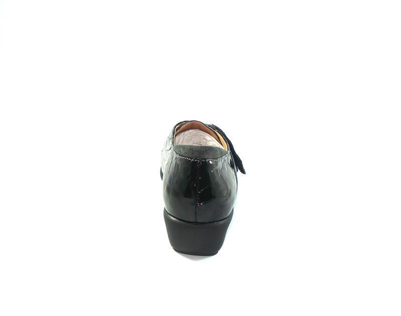 Zapato cuña negro en charol, Comfort Class - Imagen 4