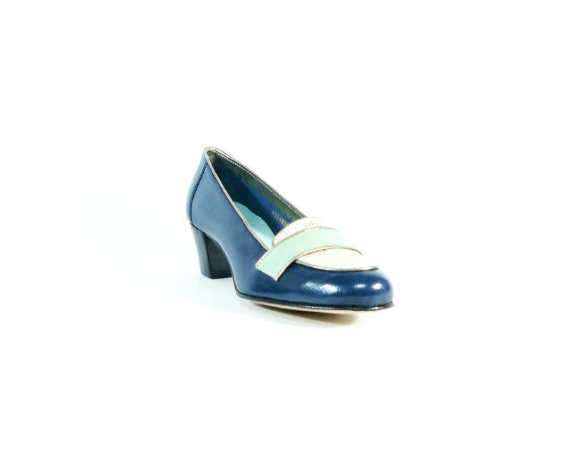 Zapato mujer antifaz en azul. Elía Román - Imagen 1