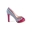 Zapato tacón rayas marino detalles fucsia, Si by sinela - Imagen 2